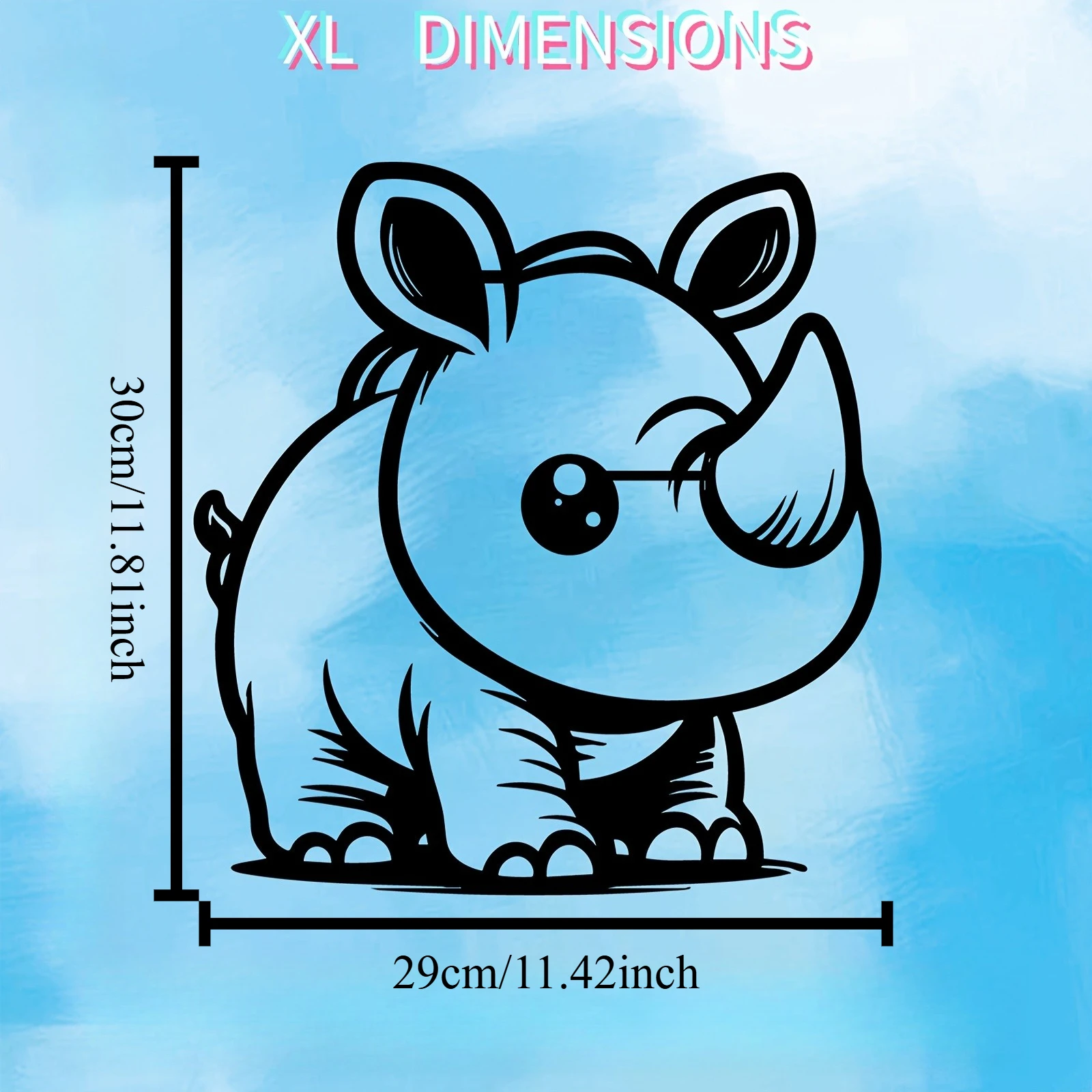 Cute Rhino Metal Wall Art, Rus - огляд і ціна Kids Outdoor Fence