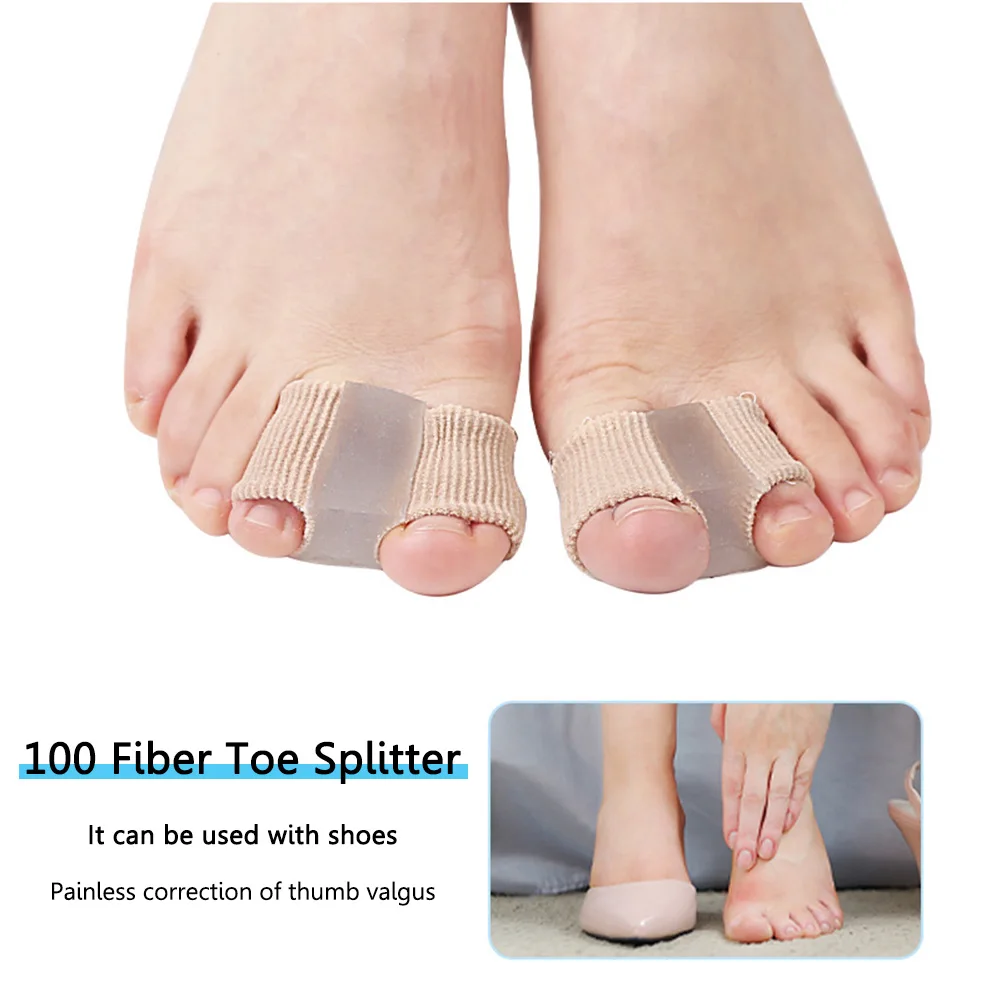 1Pair Toe Separator Gel Bunion Corrector Sleeve Tube Lightweight Fits Men and Women Correctors Protective Big Toe Space