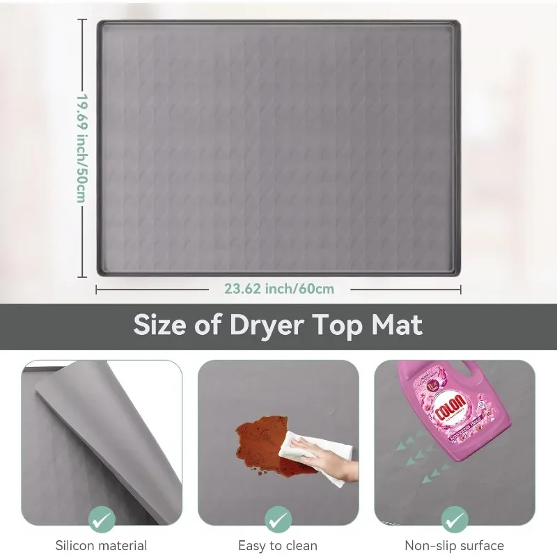 Washer and Dryer Top Protector Mat,Non Slip Heavy Duty Waterproof Washable Top Cover Pad for Home Kitchen Laundry Room