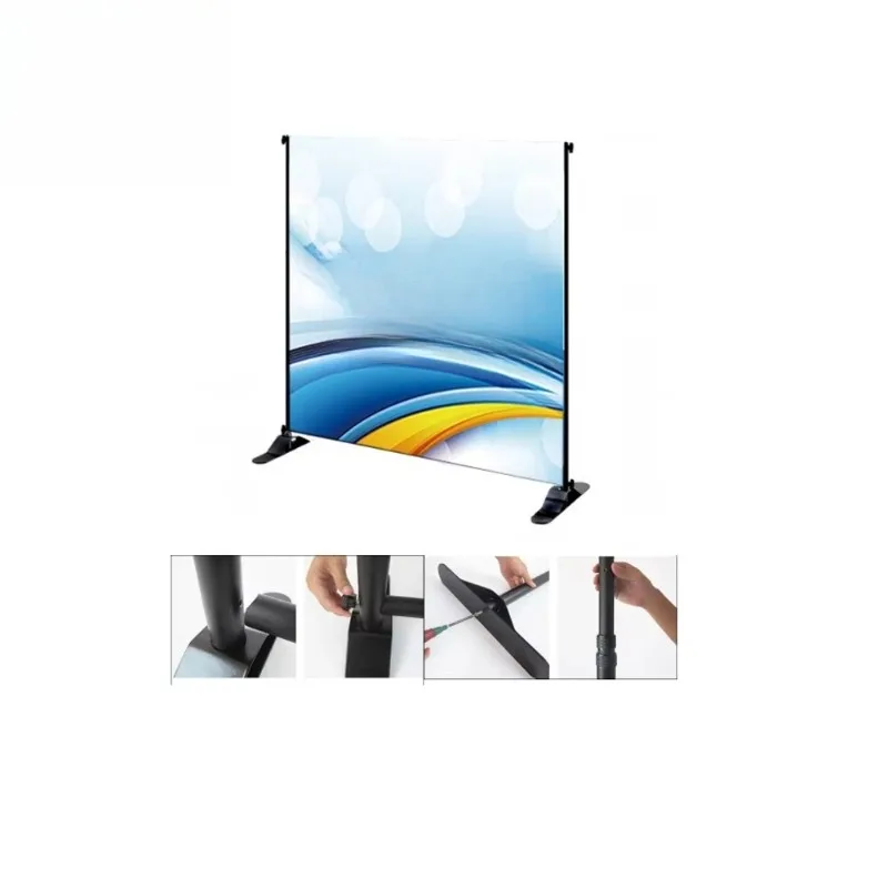 Design custom printing trade show telescopic adjustable display stand