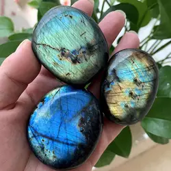 1pc Natural Blue Color Labradorite Original Labradorite Moonstone Natural Stones Ornament Moonstone Home Decoration Random Color