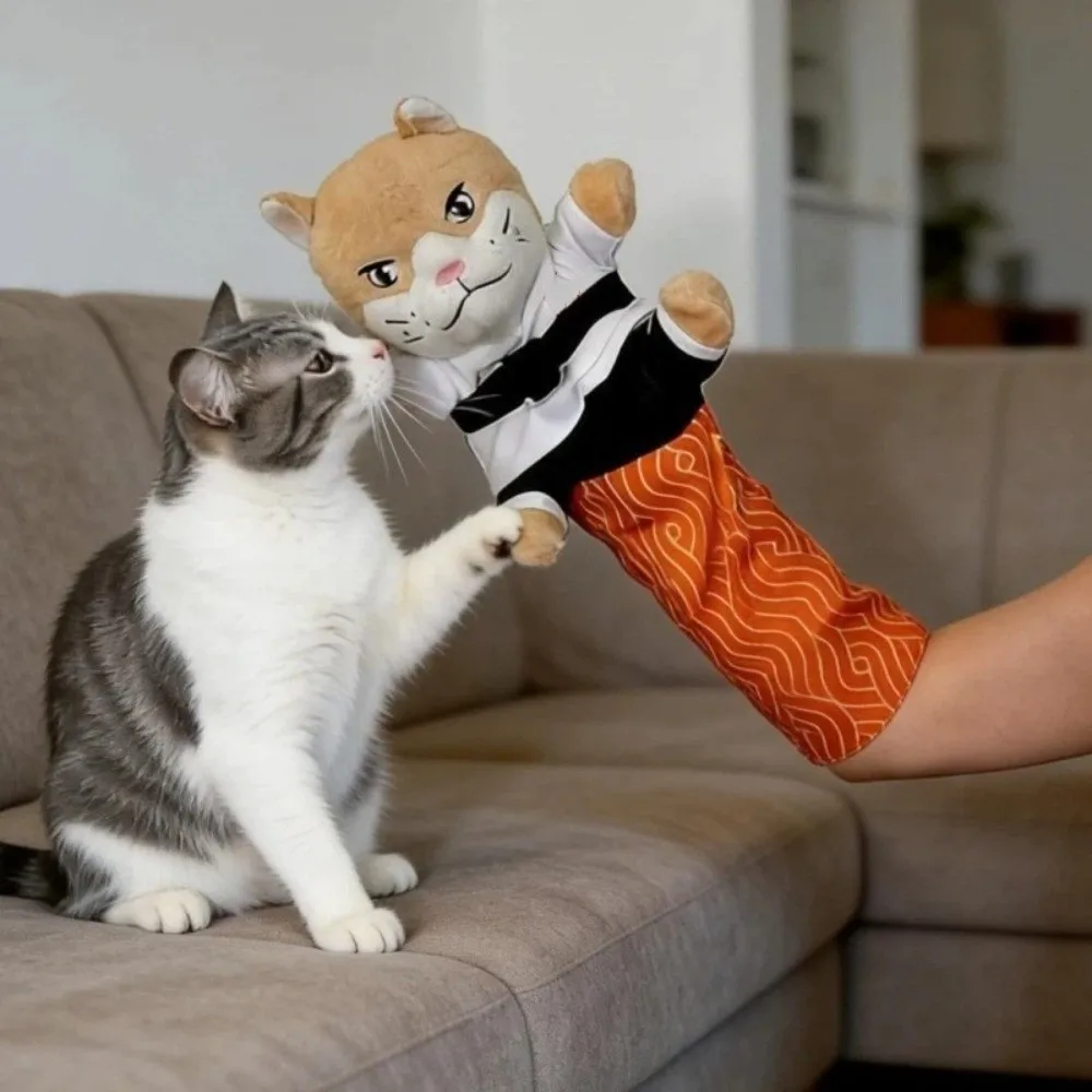 

Cartoon Cat Karate Kitty Puppet Tough Padding Wear Resistant Cat Boxing Puppet Protective Forearm Sleeve Interactive