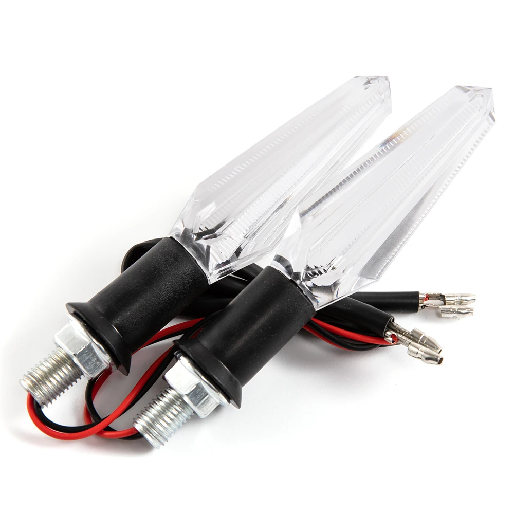 Motorcycle Turn Signal Light Transparent Lamp Body Super Bright Motorcycle Light Bendable Turn Signal Indicators