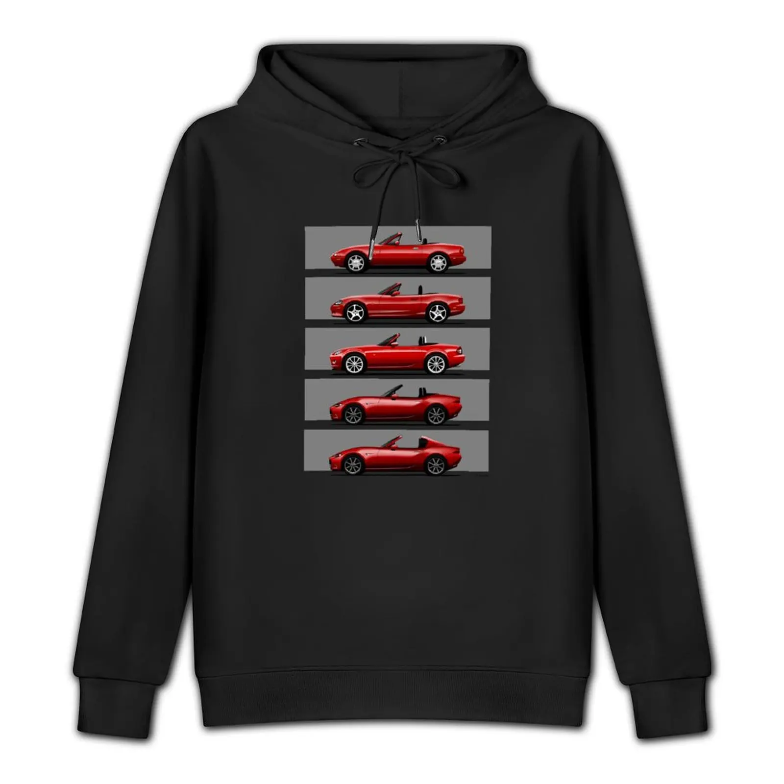 The five silhouettes of the classic roadster convertible sports car Pullover Hoodie men wear hoodie for men