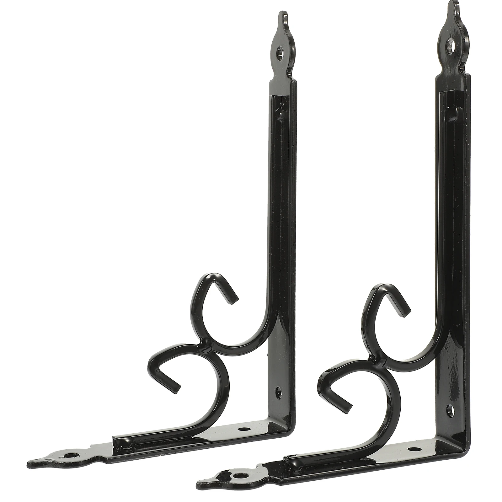 

2pcs Heavy Duty Iron Shelf Fixed Brackets Multi-Use Wall Angle Brackets Wall Mounting Supports Strong Load-Bearing Shelf Mounts