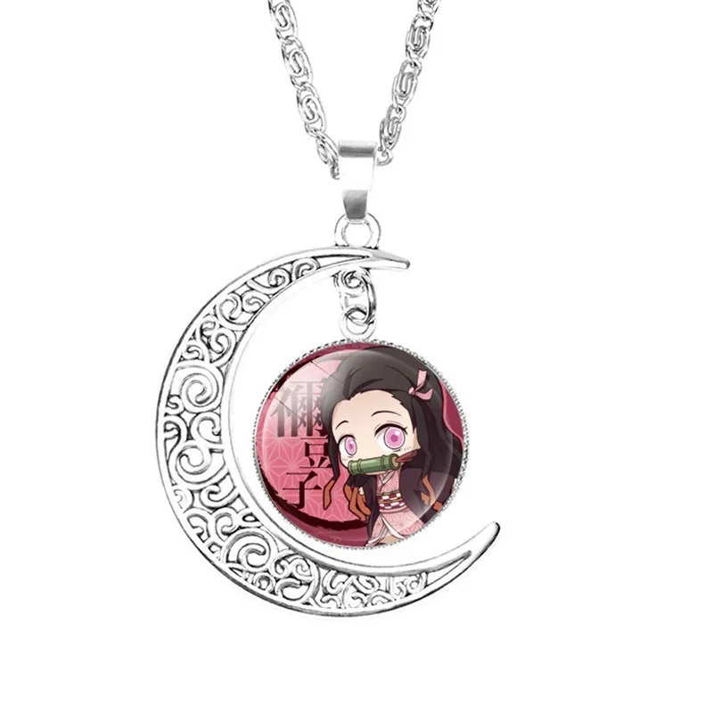 

Demon Slayer Cartoon Necklace Anime Action Figure Kamado Tanjirou Nezuko Hashibira Inosuke Q Figural Cute Children Birthday Gift