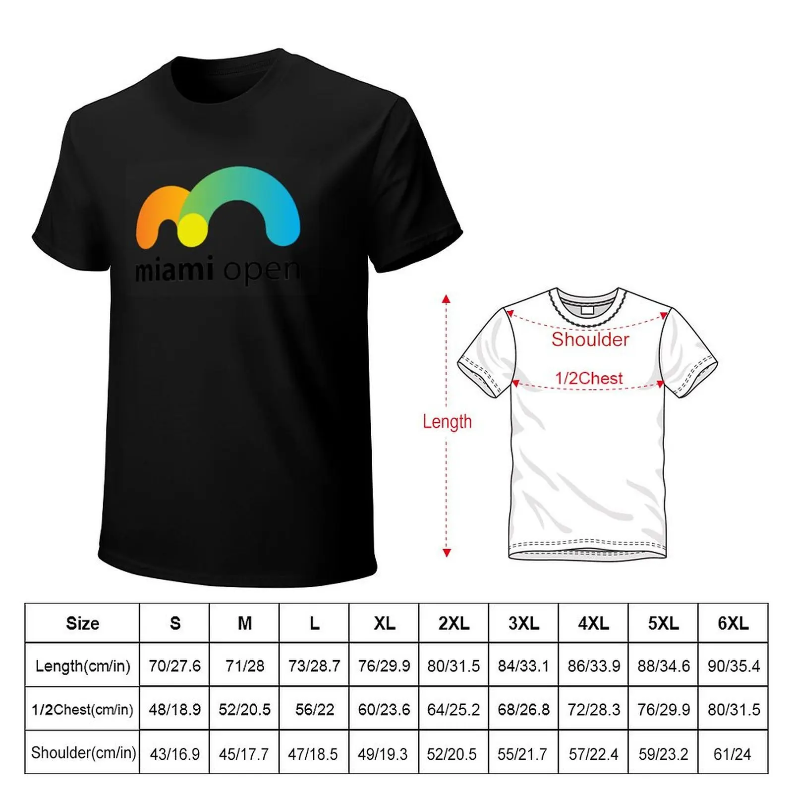 Miami Open Logo T-Shirt Soft Stretch Short Sleeve Top