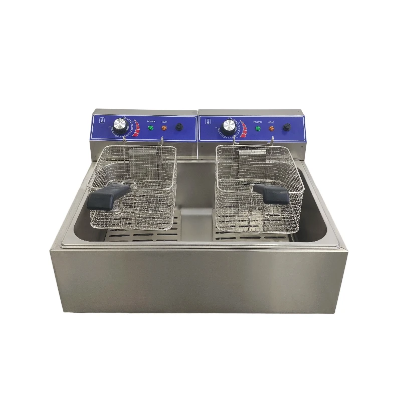 Commercial 12L Electric Stainless Steel Deep Fryer for Fried Chicken Chips Home & Commercial Use