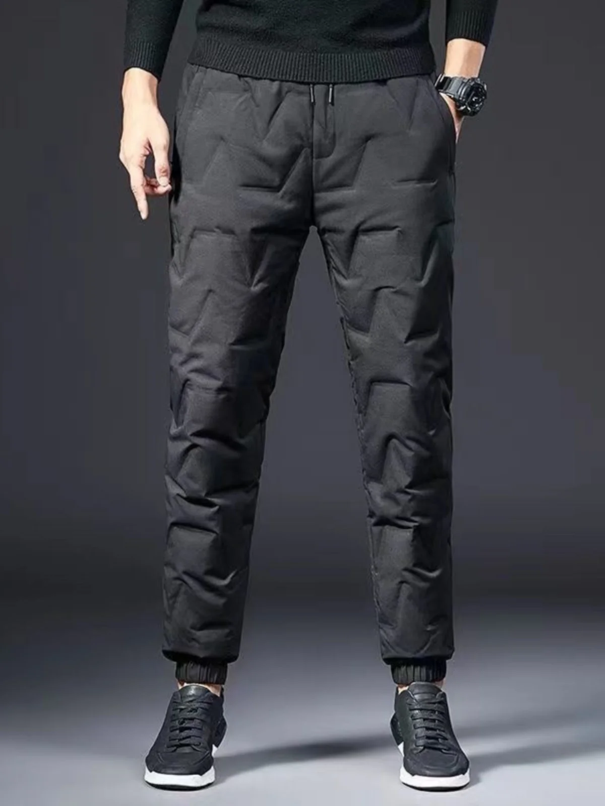 

Мужские зимние утепленные брюки на флисовой подкладке с наполнителем из хлопка, повседневная верхняя одежда, теплые и удобные, больших размеров, длинные брюки