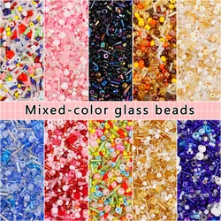 20g Random Mix 2-7mm Glass Beads Spacer Bead For DIY Bracelet Necklace Jewelry Earring Material Sewing Embroidery Bead G0235