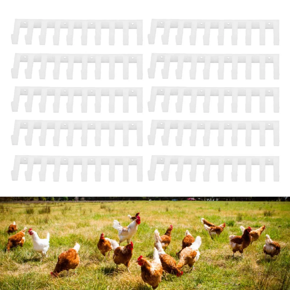 10pcs Plastic Egg Picker Accessory Lightweight Sturdy Chicken Egg Holder Accessory Abrasion Resistant High Efficiency