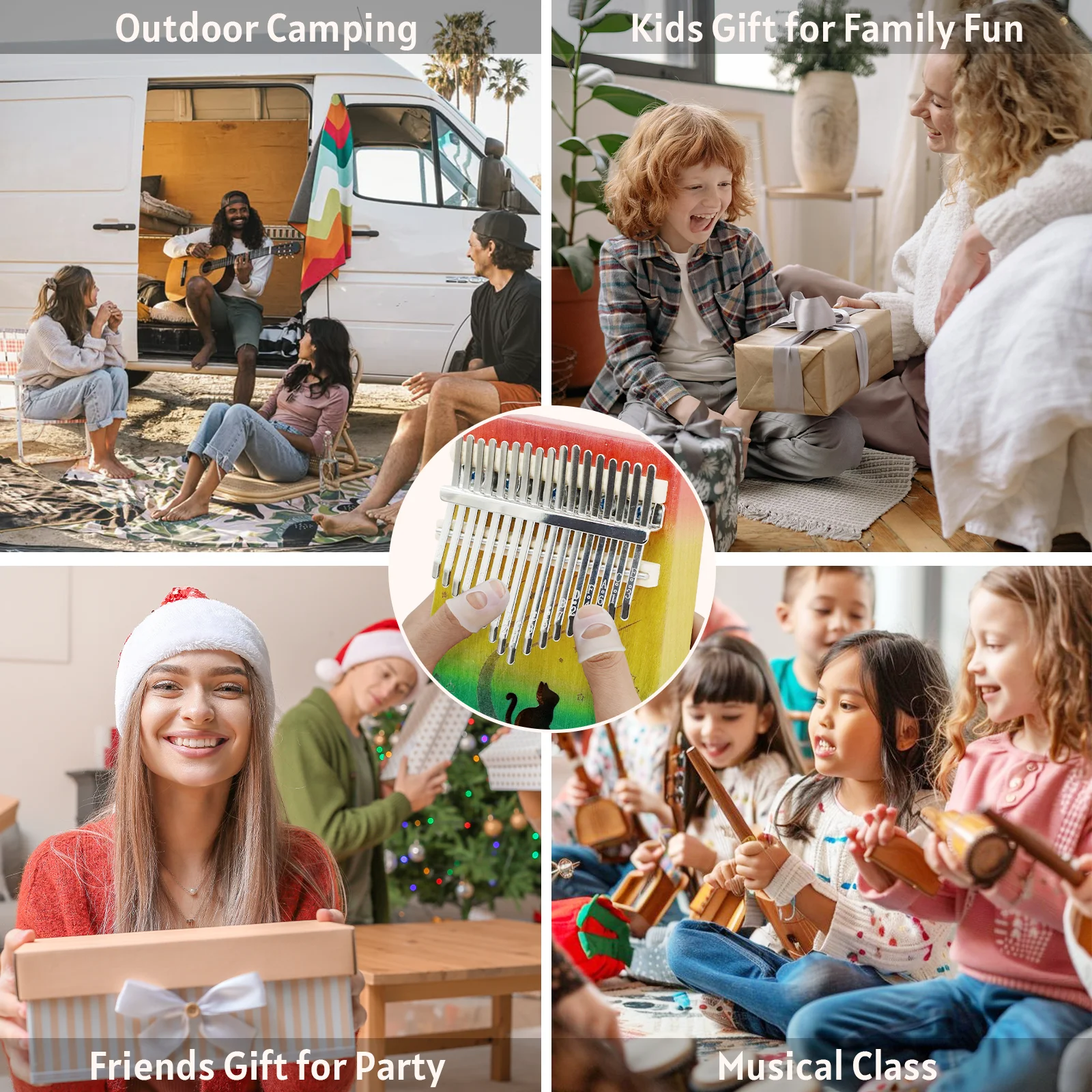 17 مفتاح كاليمبا الإبهام البيانو الخشب الآلات الموسيقية الهدايا إصبع لوحة مفاتيح البيانو للمبتدئين عاشق الموسيقى صندوق تشغيل الموسيقى الإبداعية #4