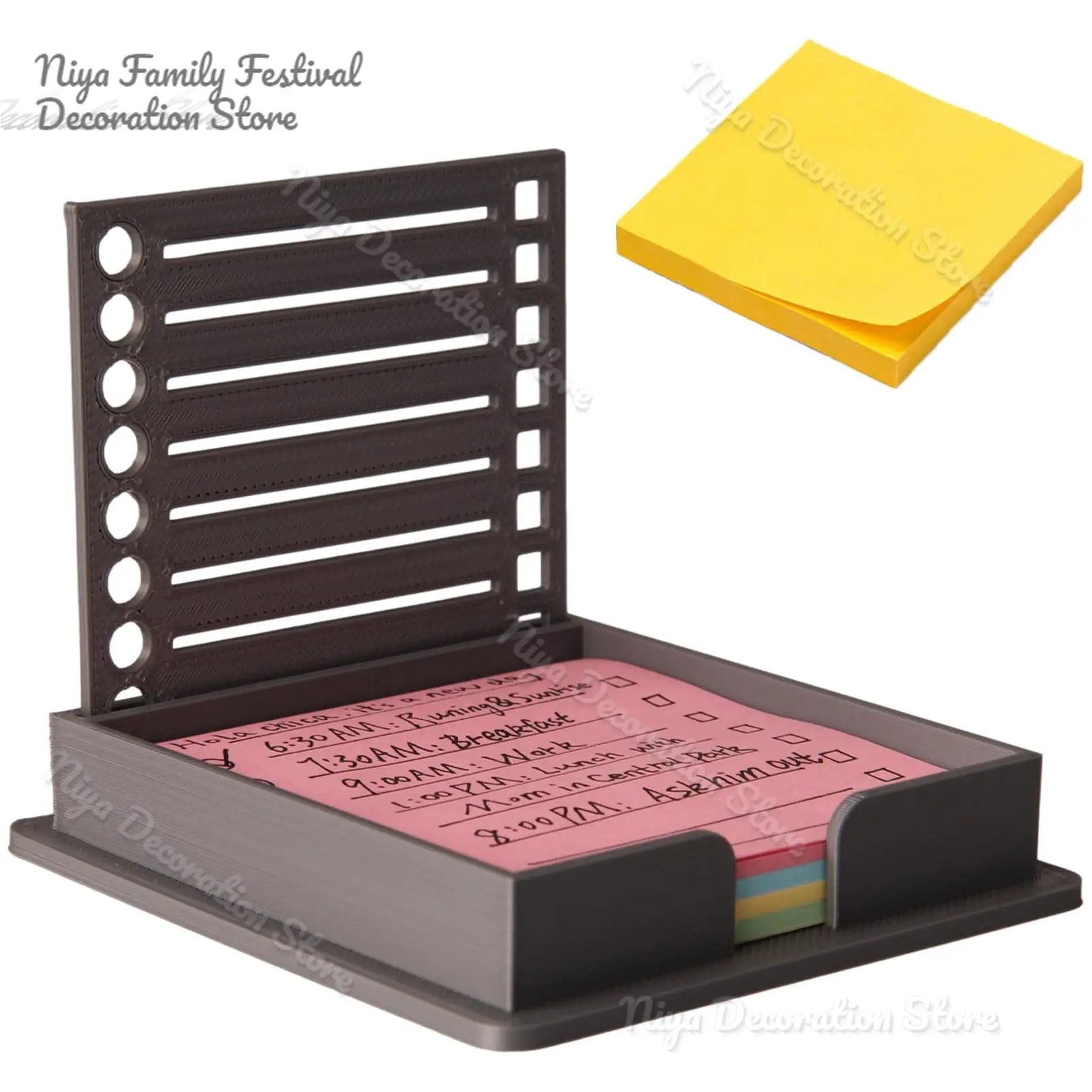 Newest Sticky Note Dispenser Sticky Note Holder With Stencil Sticky Notes Template For Self-adhesive Notepad School Supplies