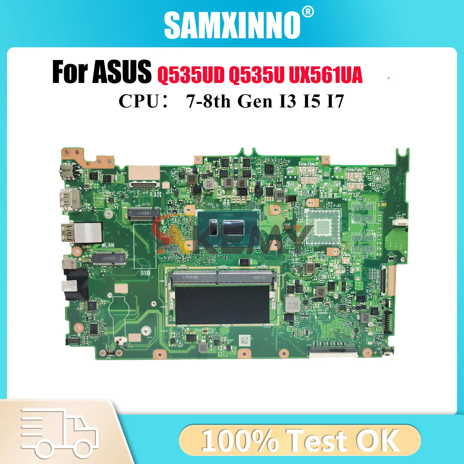 

UX561UA Материнская плата для ноутбука ASUS ZenBook Q535U Q535UD UX561UD UX561UA UX561U Материнская плата с процессором I3 I5 I7 100% tests OK stk