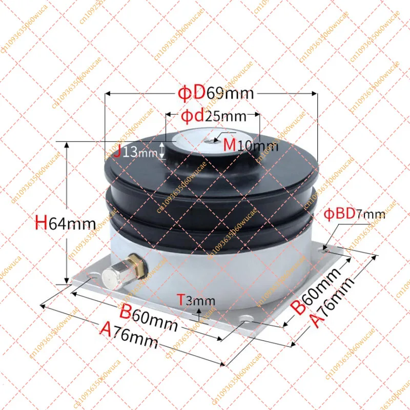 Low 3Hz Natural Frequency Air Pad Isolator, Maintenance-Free Air Spring Damper 5801