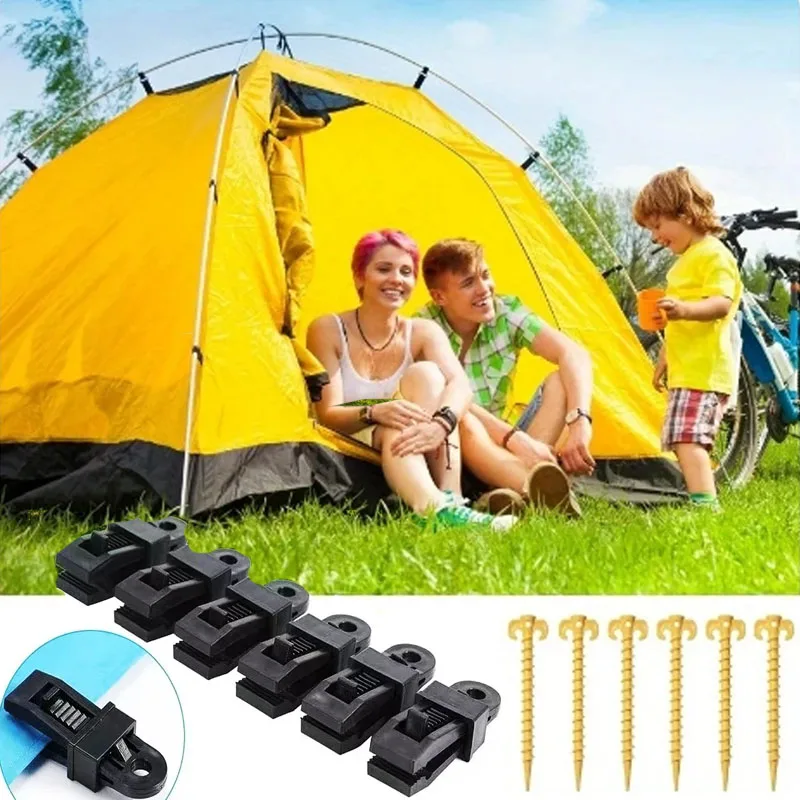 Tent Nails Outdoor Camping Trip Tent Peg Ground Nails Screw Nail Stakes Pegs Plastic Sand Pegs Trip Beach Tent Stakes Pegs Tools