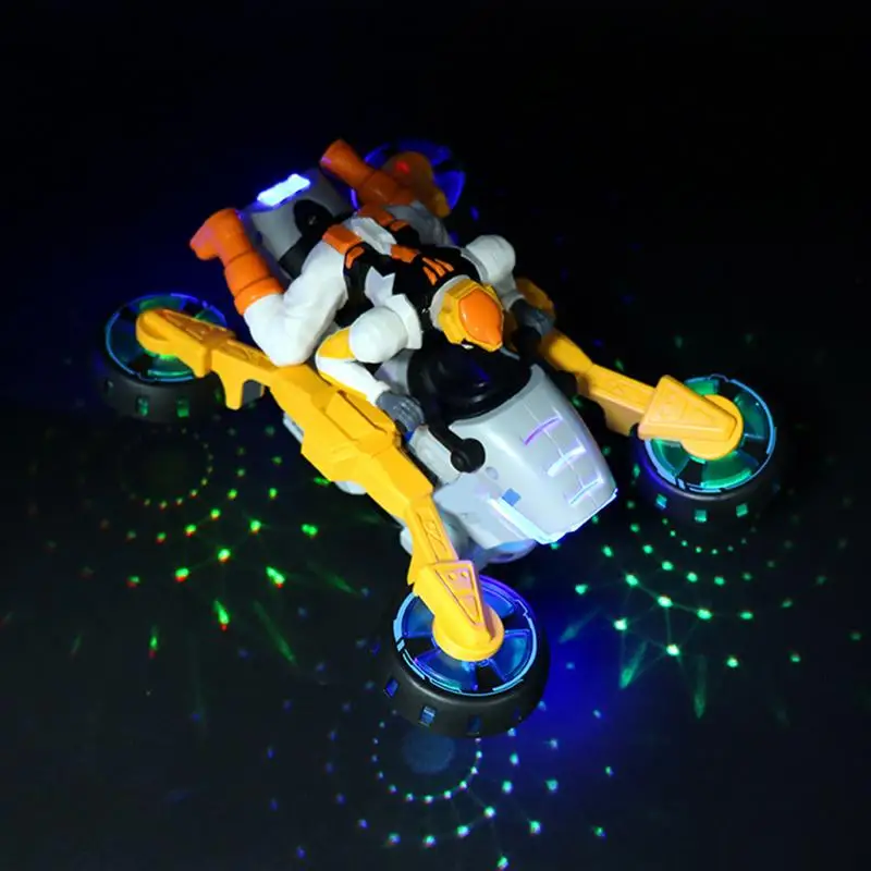 Motorcycle Toy For Kids Kids Electric Stunt Transforming Motorcycle 360 Rotating Wheels Stunt Motorbike With Light And Music For