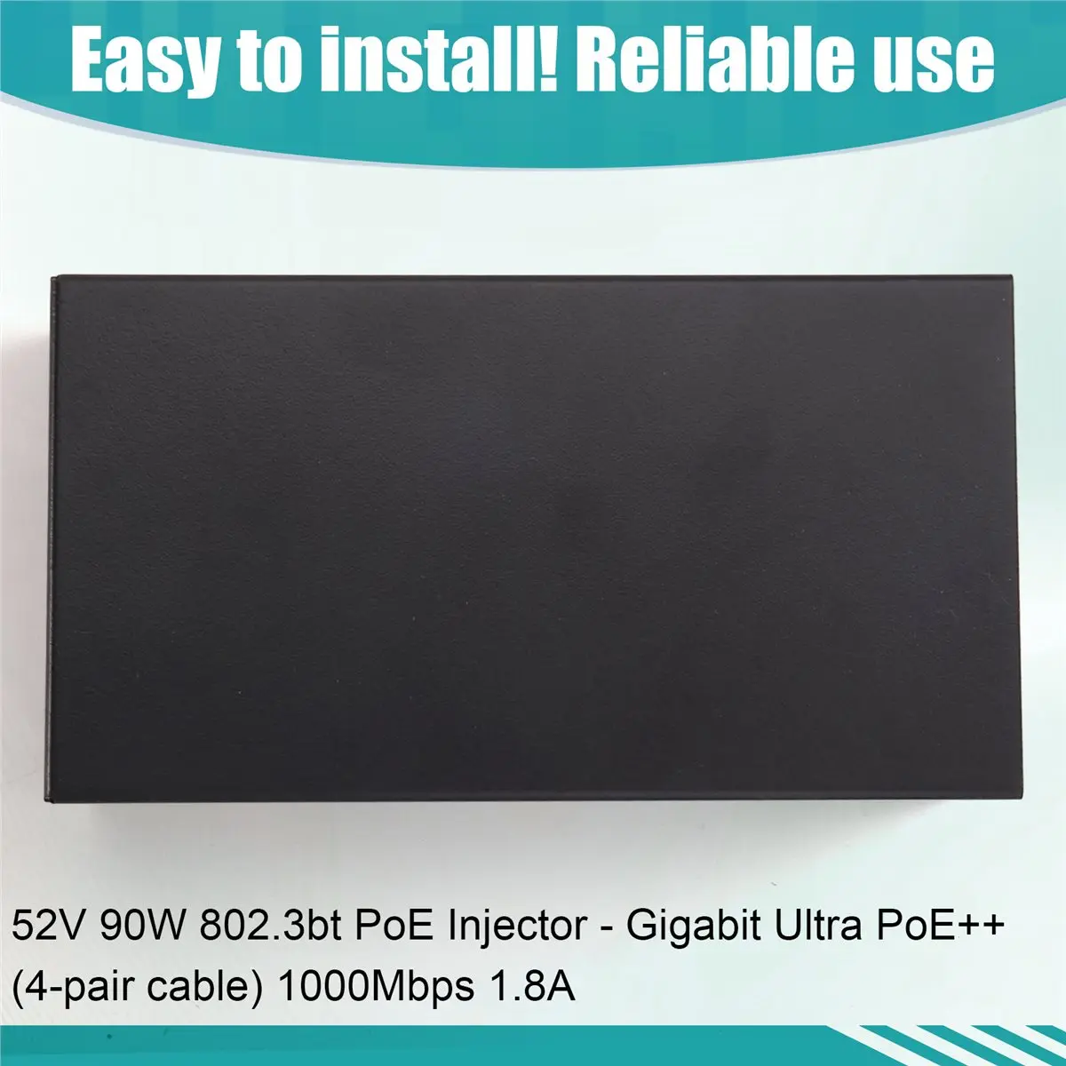 【dt56】52v-90w-8023bt-poe-injector-gigabit-ultra-poe--4-pair-1000mbps-18a-poe-injector-eu-plug