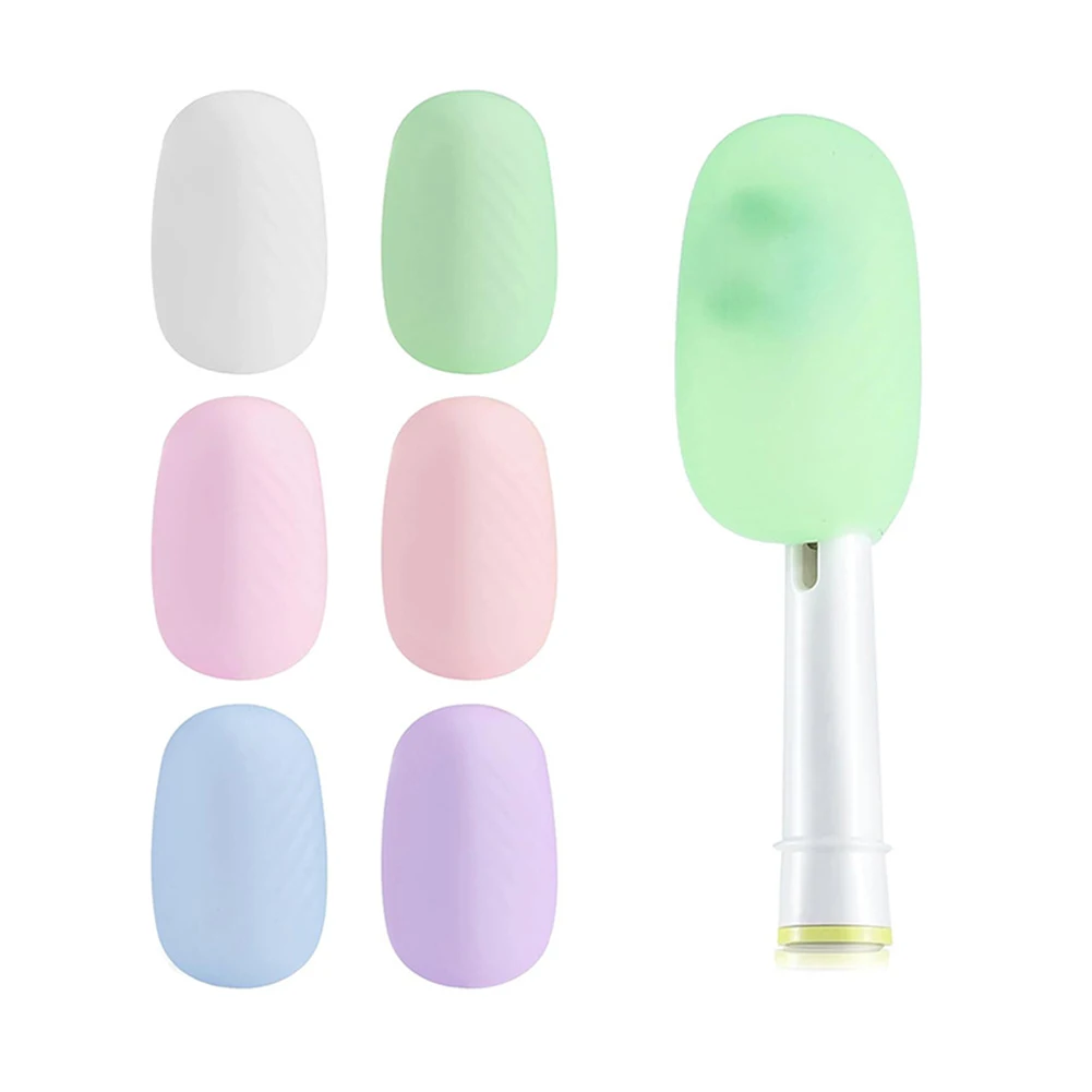 6Pcs Silicone Toothbrush Covers Waterproof Toothbrush Head Protector Toothbrush Covers Caps Reusable Travel Essentials