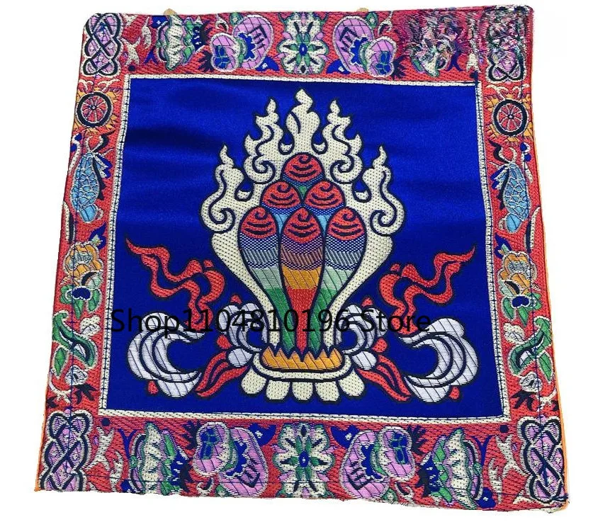 Buddha Statue Cushion Tibetan Buddha Hall Decoration Singing Bowl Cloth Mat