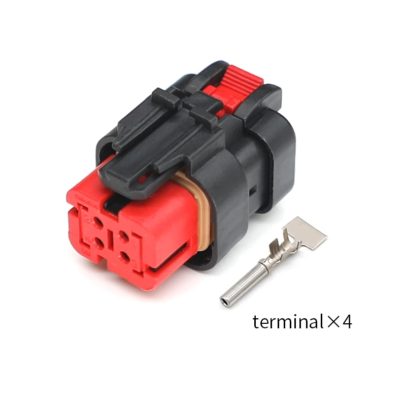 776487-1 TE نوع 4-pin الذكور والإناث السيارات موصل مقاوم للمياه أنثى رئيس الأحمر حفارة حاقن الوقود التوصيل