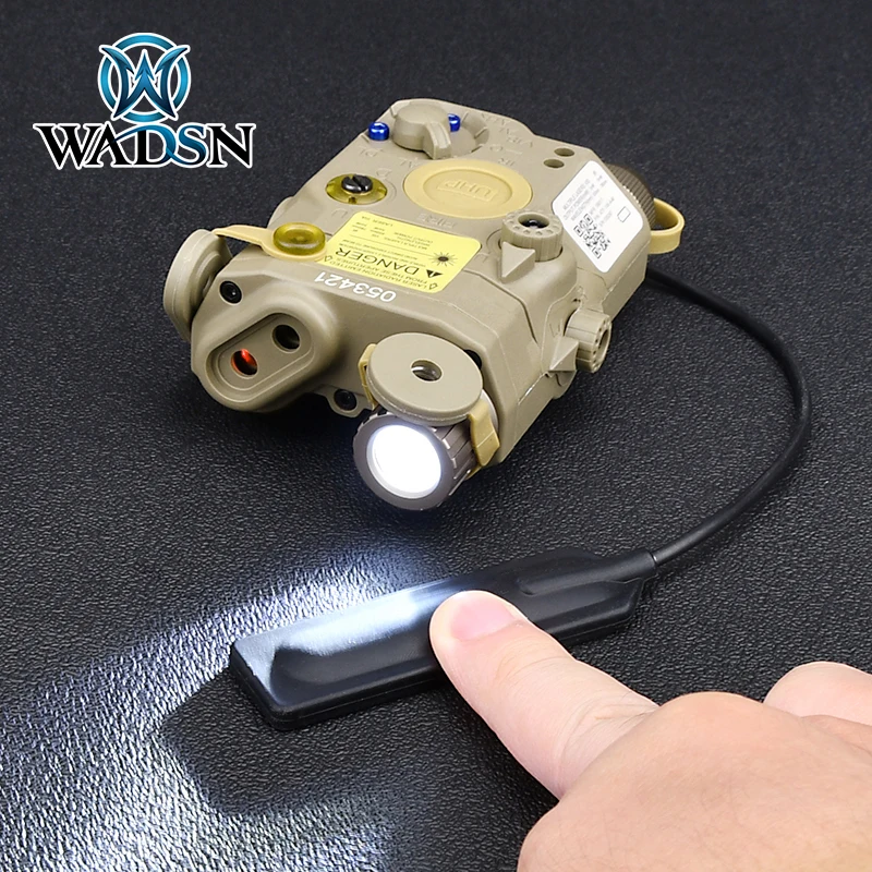 WADSN PEQ Airsoft Aiming Red Dot DBAL Laser Sight LED Whitelight IR Laser 20mm Picatinny Rail Hunting Rifle Tactical indicator