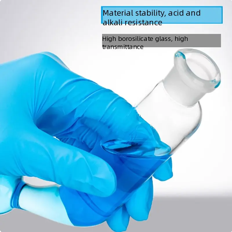 Glass liposuction bottle with stopper Glass stopper extractor for fat determination 100ml
