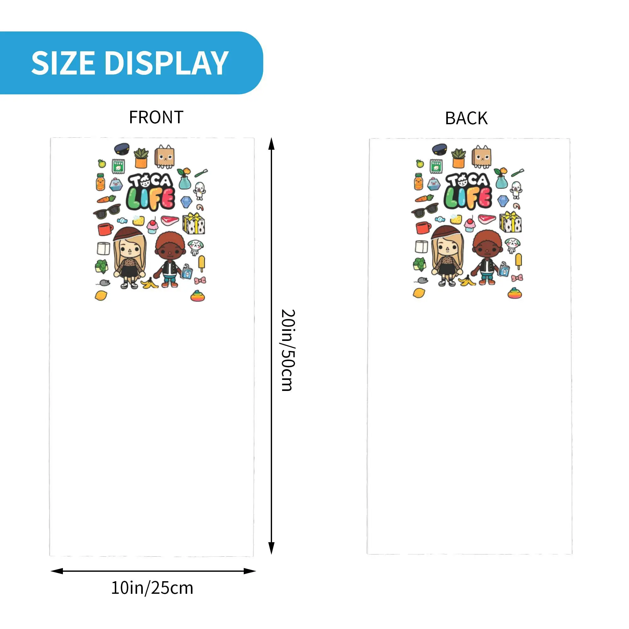 توكا بوكا باندانا قناع مطبوع للرقبة وشاح بالاكلافا متعدد الاستخدام للرياضات الخارجية للرجال والنساء والكبار طوال الموسم
