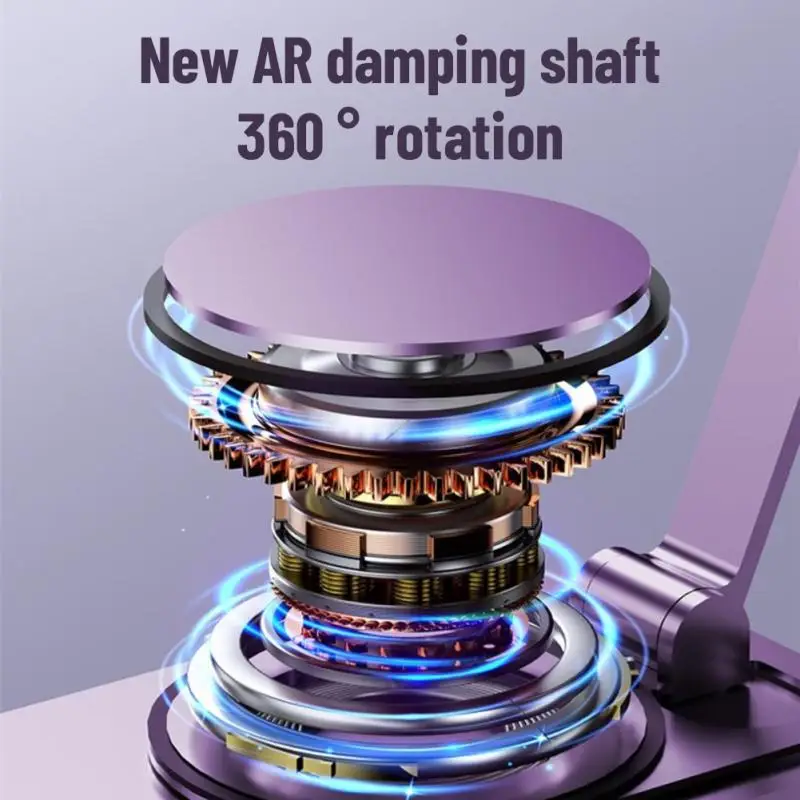 Purple Desktop Aluminum Alloy Phone Holder Folding Multifunctional Metal Phone Holder Creative Mobile Phone Accessories