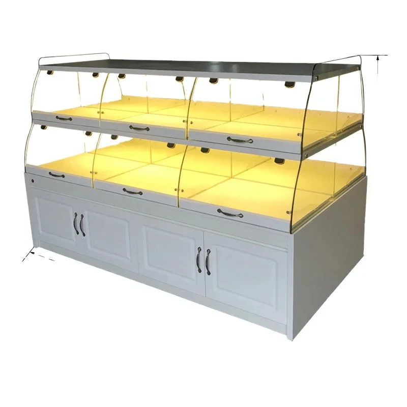 

Customize.2025 High Quality Stainless Steel Bread/Cupcake/Donut/Bakery Display Counter Pastry Display Wood Bread Display Rack