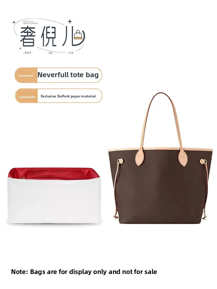 

Роскошная сумка-тоут Neverfull с внутренним карманом из бумаги DuPont, легкая, среднего размера, в комплекте с сумкой для хранения.