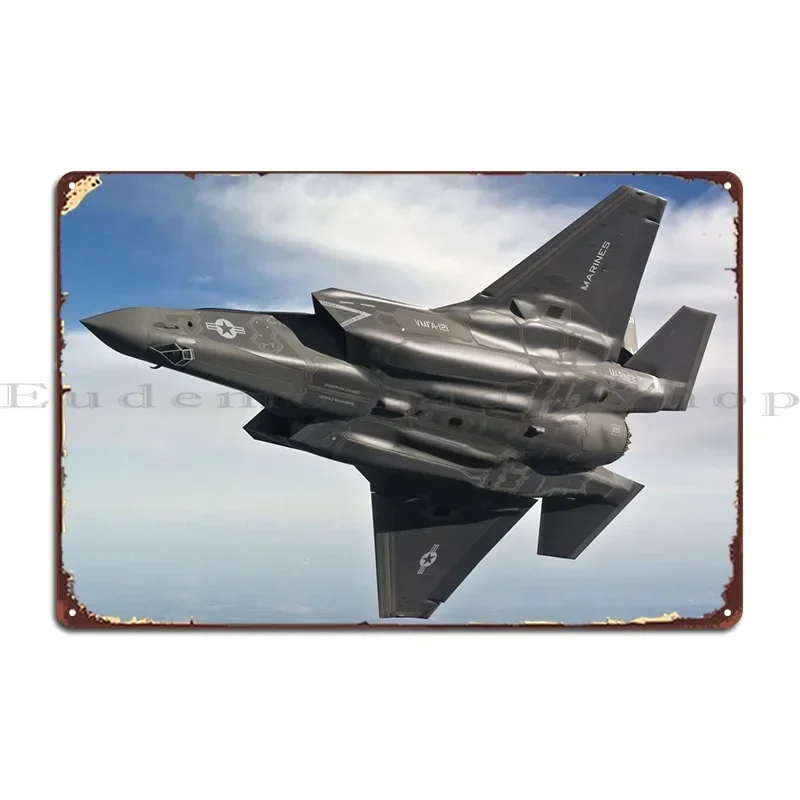 F 35 Military Jet Fighter Metal Sign Create Bar Cave Cave Iron Bar Tin Sign Poster