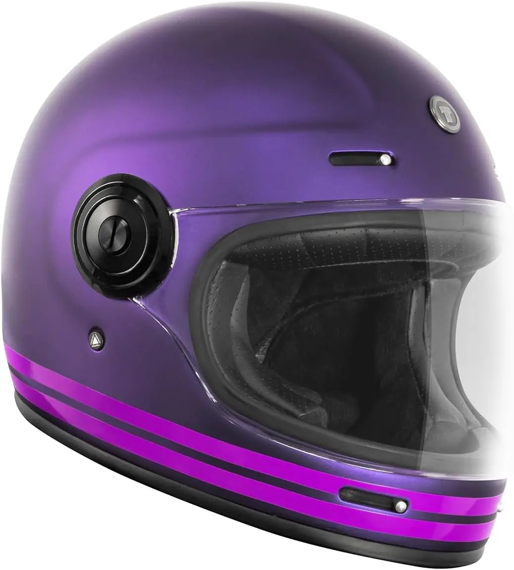 

(Medium)T1/Newport Fiberglass Full Face Moycle Helmet DOT & ECE Approved