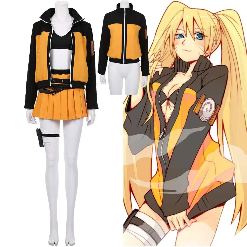 Anime fox Uzumaki cosplay costume women's suit uniform suit Halloween carnival party beautiful Women's Suit Dress Set New Spot