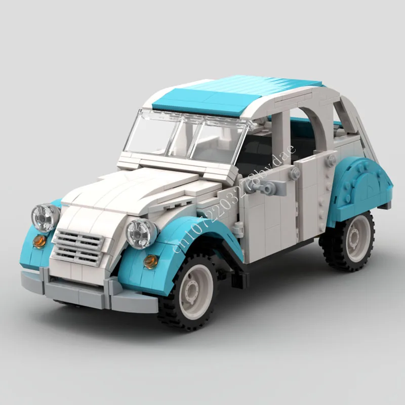 

760 шт. Citroen 2CV DollyModular MOC креативная модель с видом на улицу, строительные блоки, архитектура, сделай сам, образовательная модель, игрушки, подарки