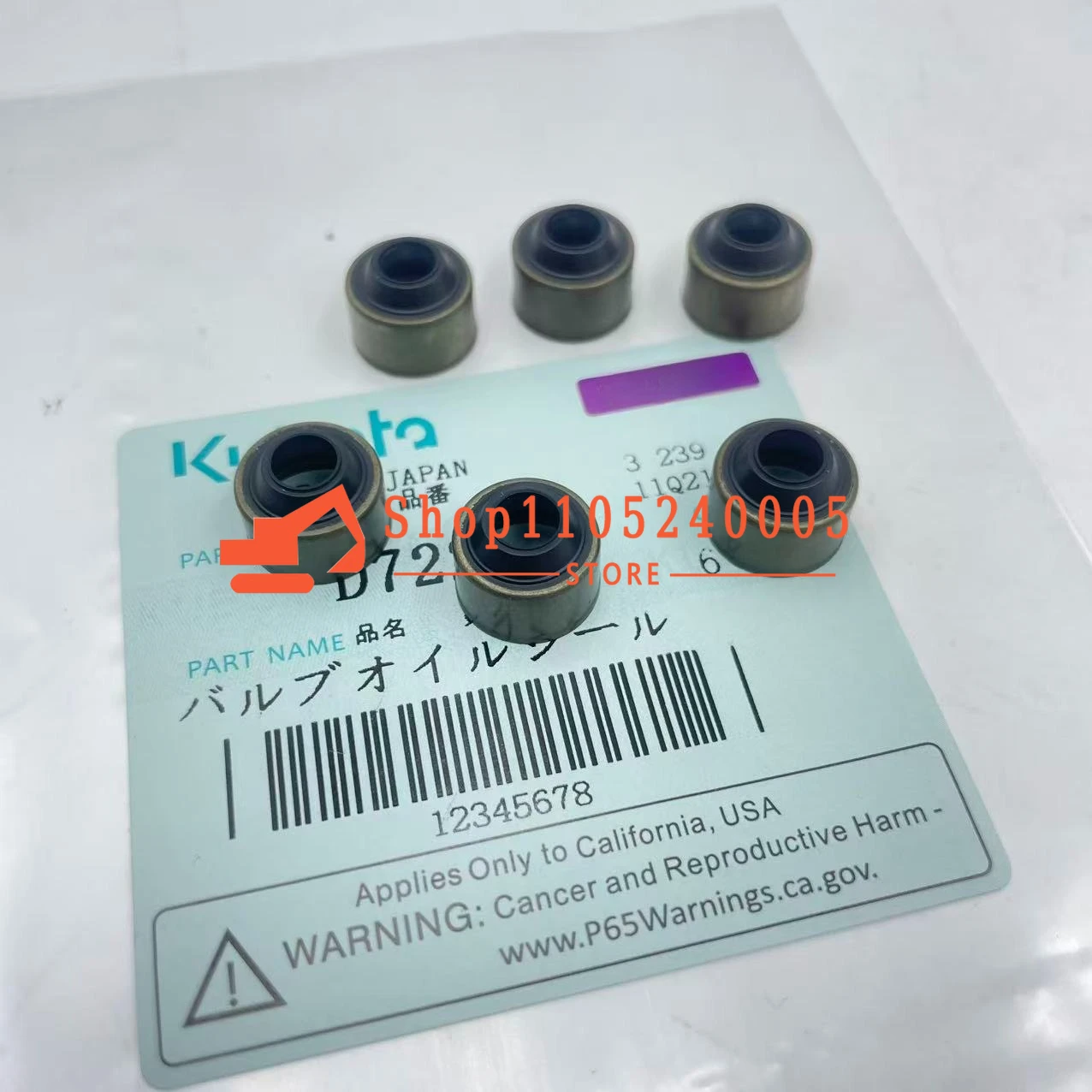 Valve Oil Seal D722 Engine Micro Digging Accessories Mini Excavator U10/15/17/KX008-3/RX141