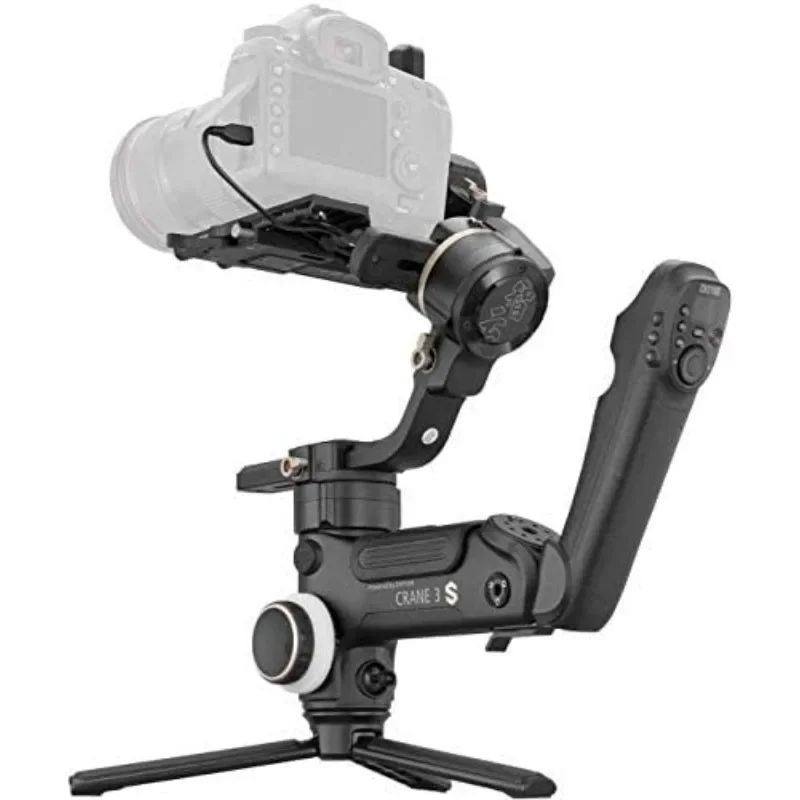 مثبت كاميرا ZHIYUN Crane 3S، Gimbal ثلاثي المحاور محمول لكاميرات DSLR وكاميرات الفيديو (مجموعة Pro)