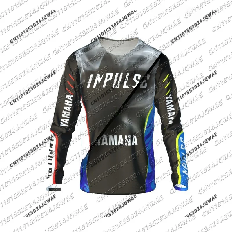

2025 Yamaha Super Motocross Long Sleeve Shirt Men's And Women's Loose Breathable Comfortable Top O-Neck Oversized Sports Shirt