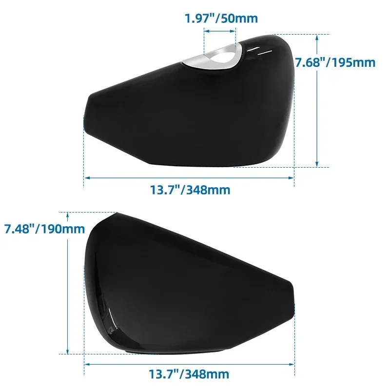 Motorcycle Side Battery Fairing Cover Black Left Right Guard Moto Accessories For Harley Sportster XL1200 XL883 XL50 2004-2013