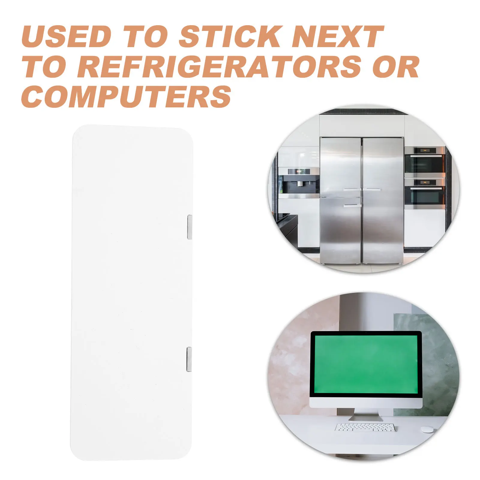 コンピューターモニターサイドパネルメモボード磁気ストリップ3色ホワイトボードペン消しゴム透明デスクトップオーガナイザーオフィス用