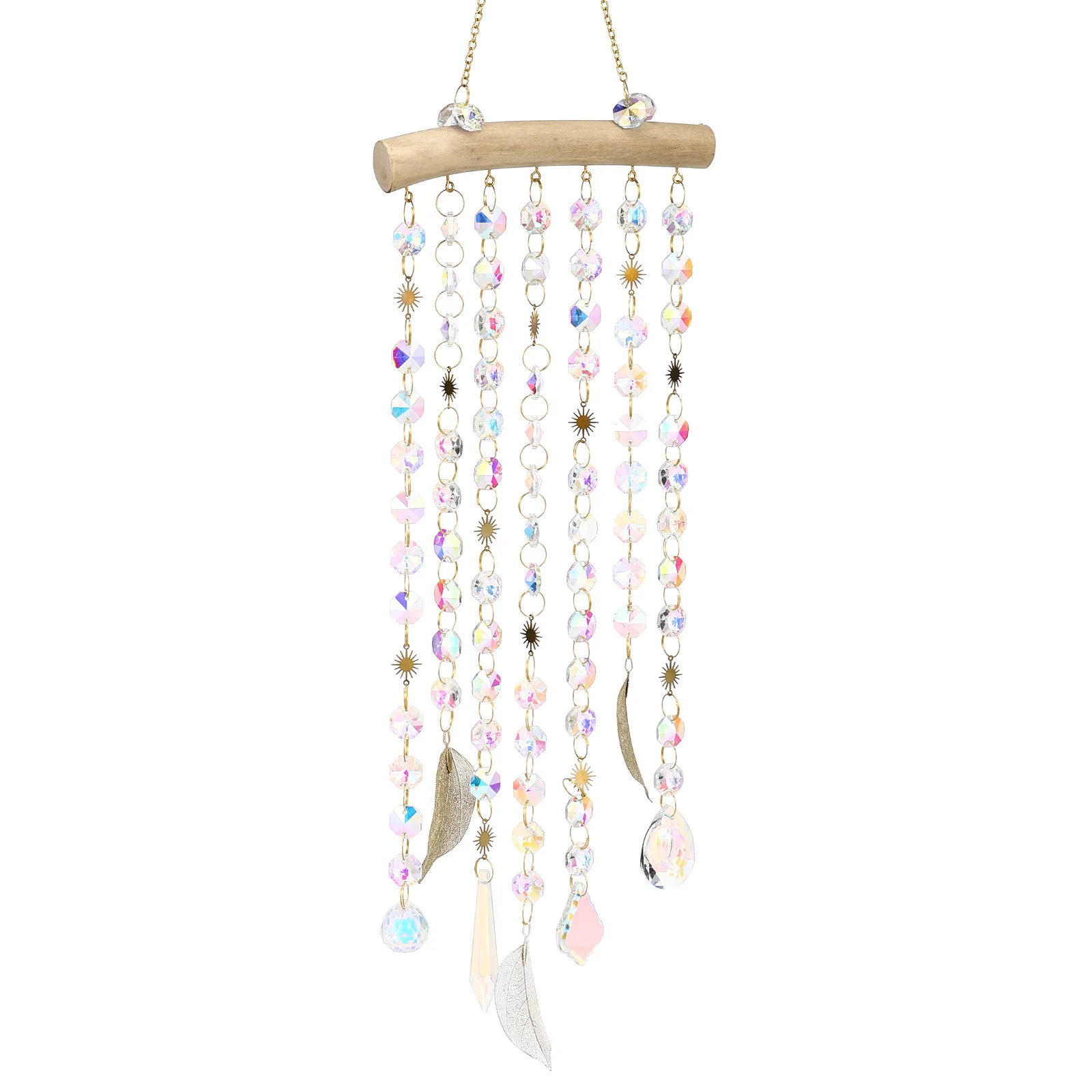 

1Set Outdoor Wall Hanging Decor Crystal Sun Catcher Crystal Wind Chimes Rock Quartz Window Hanging Crystals Garden Living Room