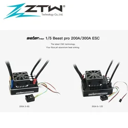 ZTW Beast PRO Series 200A 300A Bezszczotkowy elektroniczny regulator prędkości ESC do samochodu 1/5 RC