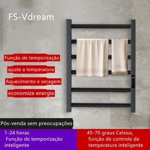 Badezimmerausrüstung Edelstahl aus Stahl breiter Temperatur und Zeitsteuerhaus erhitzte Toalheiro Handtuchheizung 009 12 Hauptverkäufe Elektrisch Toalheiro - №6