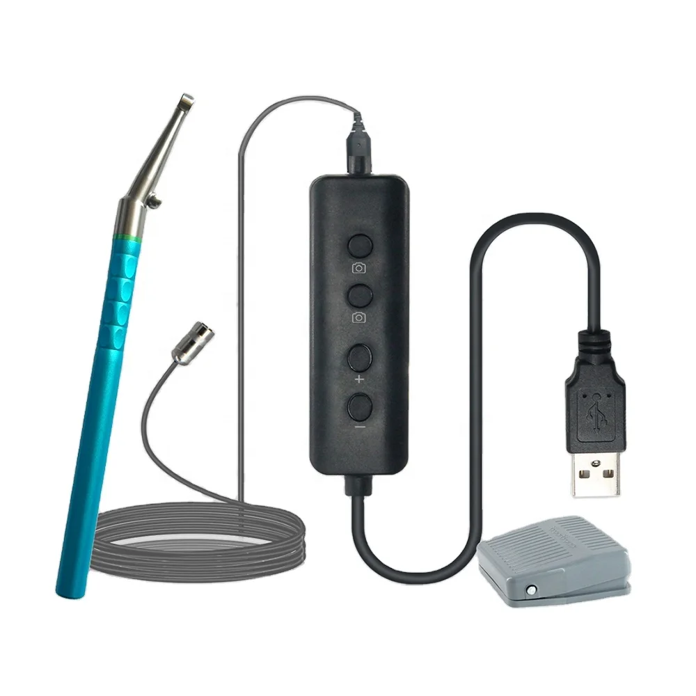 Endo Micro Lens Oral Surgical Mini LED Light Endoscope Camera with Wireless Foot Pedal