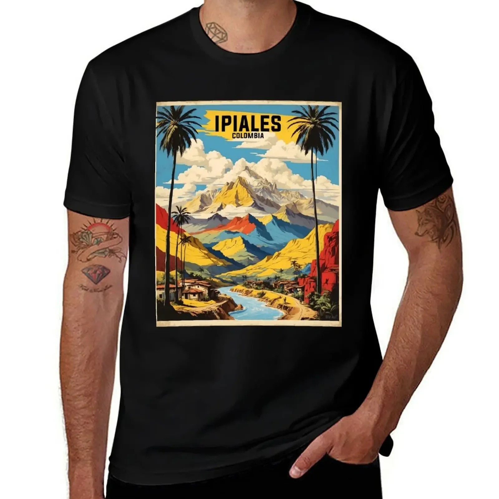 

Ipiales Colombia Ретро Винтажный постер Туристическая футболка однотонные тяжелые весы большие размеры футболка с аниме футболки для мужчин пакет