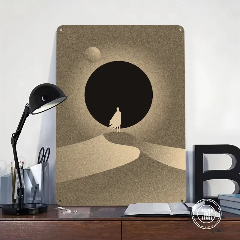 the Universe of Dune Printed Poster Customized Wall Art Retro Vintage Metal Tin Signs for Home Garage Decoration Gaming House