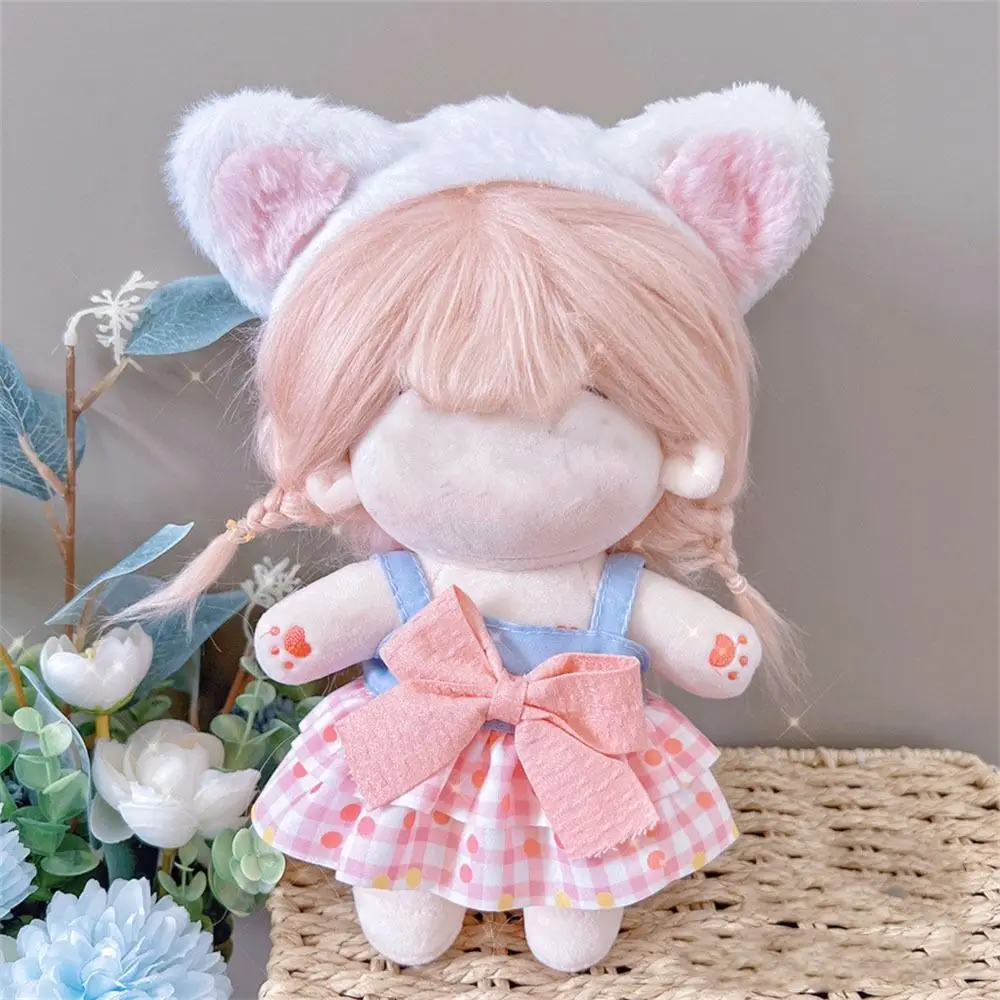 Multicolor Lolita Maid Attire Dress for 20CM Doll Clothes Doll Headwear Dress Set Playing House Photo Props Miniature Dress Suit