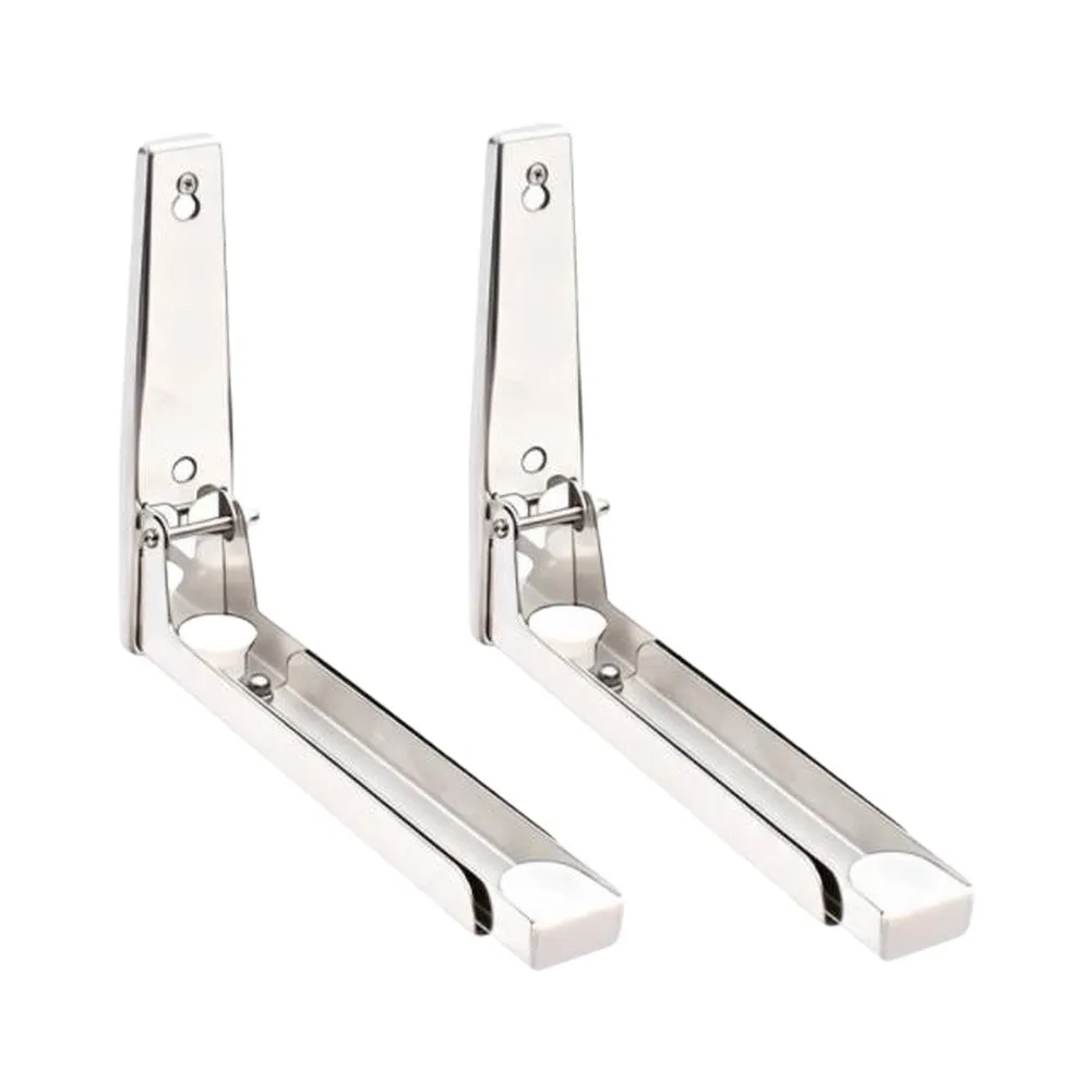 Stainless Steel Folding Wall Mount Bracket for Microwave Oven Shelf Rack Supporting Appliance Accessibility and Safety