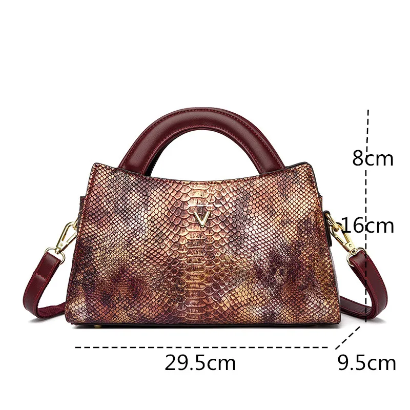 Luxury Womens Bag 2023 Designer Crocodile Pattern Shoulder Bag PU Leather Brand Woman Crossbody Casual Handbag Bright Colour Bag