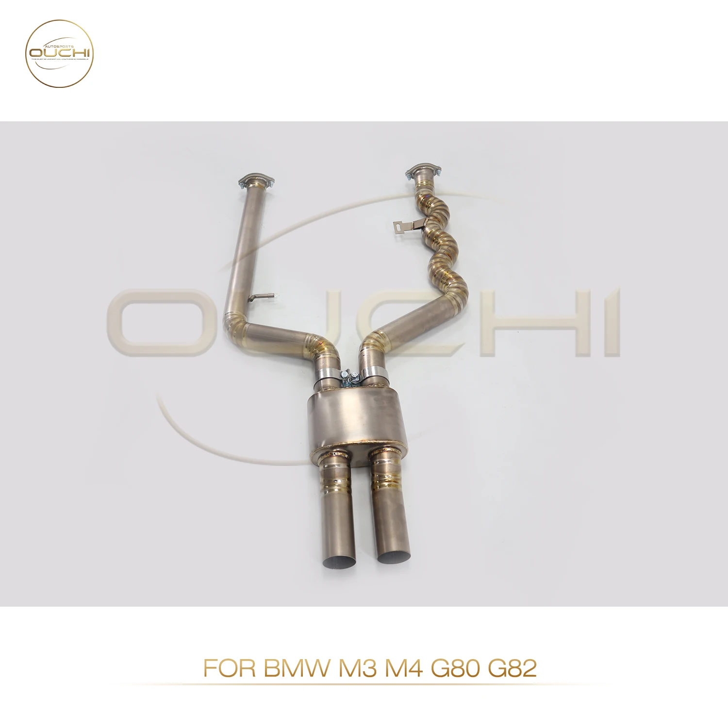 OUCHI Performance Middle Pipe for BMW M3 M4 G80 G82 Exhaust System Titanium alloy Equal length With Resonator